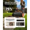 VEVOR Push Lawn Sweeper, 26 in Leaf & Grass Collector with 7 cu. ft. Hopper Bag, Adjustable Brush Height & Spinning Brushes, Heavy Duty Yard Sweeper with Rubber Wheels for Leaves Grass Cleanup(26 inch Replacement Brush)