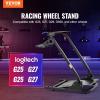 VEVOR Racing Wheel Stand, Heavy-Duty Simulator Cockpit Steering Stand with Dual-Rail Dual-Arm, Fit Logitech G25,G27,G29,G920,G923, Thrustmaster T300RS,TX F458,T500RS,T3PA-PRO (F1/GT) and CSR Pedals(L-shaped lite)