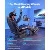 VEVOR Racing Wheel Stand, Heavy-Duty Simulator Cockpit Steering Stand with Dual-Rail Dual-Arm, Fit Logitech G25,G27,G29,G920,G923, Thrustmaster T300RS,TX F458,T500RS,T3PA-PRO (F1/GT) and CSR Pedals(Single-Track Arm Cockpit)