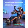 VEVOR Racing Wheel Stand, Heavy-Duty Simulator Cockpit Steering Stand with Dual-Rail Dual-Arm, Fit Logitech G25,G27,G29,G920,G923, Thrustmaster T300RS,TX F458,T500RS,T3PA-PRO (F1/GT) and CSR Pedals(Single-Track Arm Cockpit)