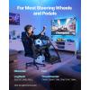 VEVOR Racing Wheel Stand, Heavy-Duty Simulator Cockpit Steering Stand with Dual-Rail Dual-Arm, Fit Logitech G25,G27,G29,G920,G923, Thrustmaster T300RS,TX F458,T500RS,T3PA-PRO (F1/GT) and CSR Pedals(L-shaped)