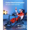 VEVOR Racing Wheel Stand, Heavy-Duty Simulator Cockpit Steering Stand with Dual-Rail Dual-Arm, Fit Logitech G25,G27,G29,G920,G923, Thrustmaster T300RS,TX F458,T500RS,T3PA-PRO (F1/GT) and CSR Pedals(Integrated Cockpit)