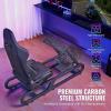 VEVOR Racing Wheel Stand, Racing Cockpit with Wheels for Logitech G923 G920 G29 & Thrustmaster T248P, Heavy Duty Steel Adjustable Cockpit, Max Load 330 LBS(Small Base without Wheels)