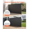 VEVOR Retractable Side Awning, 71″ x 118″ Patio Retractable Side Screen with 180 g/m² Polyester Fabric, Waterproof Sunshade Outdoor Privacy Screen Room Divider for Garden, Balcony, Pools, Deck, Gray(Gray)