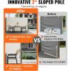 VEVOR Retractable Side Awning, 71″ x 118″ Patio Retractable Side Screen with 180 g/m² Polyester Fabric, Waterproof Sunshade Outdoor Privacy Screen Room Divider for Garden, Balcony, Pools, Deck, Gray(Beige)