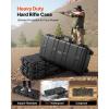 VEVOR Rifle Case, Rifle Hard Case with 4 Layers Fully-protective Foams, Lockable Hard Gun Case with Wheels, IP67 Waterproof & Crushproof, for Rifles or Shotguns(Black)