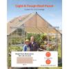 VEVOR Roof Panels, 12Pcs Polycarbonate Roofing Panels Double Layer, High Impact Corrugated Plastic Greenhouse Replacement Cover, Waterproof for Gazebos, Chicken Coops, Home, Garden (5′ x 2′ x 0.24″)
