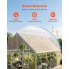 VEVOR Roof Panels, 12Pcs Polycarbonate Roofing Panels Double Layer, High Impact Corrugated Plastic Greenhouse Replacement Cover, Waterproof for Gazebos, Chicken Coops, Home, Garden (5′ x 2′ x 0.24″)