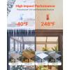 VEVOR Roof Panels, 12Pcs Polycarbonate Roofing Panels Double Layer, High Impact Corrugated Plastic Greenhouse Replacement Cover, Waterproof for Gazebos, Chicken Coops, Home, Garden (5′ x 2′ x 0.24″)