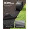 VEVOR Rubber Mulch Mat Roll, 4 Rolls 120 x 4.5 in, Recycled Rubber Permanent Mulch Edging Border, Natural-Looking Flower Barrier with Stakes, 0.5 in Thick Cuttable Garden Edgings for Landscaping