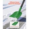 VEVOR Snow Shovel for Driveway, 16 in Wide Aluminum Alloy Snow Shovel, Non Slip Grip, Large Capacity Snowplow Shovels, Detachable & Lightweight Snows Removal Tool for Garden Car Camping Outdoors(Green)