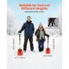 VEVOR Snow Shovel for Driveway, 16 in Wide Aluminum Alloy Snow Shovel, Non Slip Grip, Large Capacity Snowplow Shovels, Detachable & Lightweight Snows Removal Tool for Garden Car Camping Outdoors(Red)