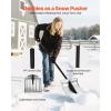 VEVOR Snow Shovel for Driveway, 16 in Wide Aluminum Alloy Snow Shovel, Non Slip Grip, Large Capacity Snowplow Shovels, Detachable & Lightweight Snows Removal Tool for Garden Car Camping Outdoors(Silver Shovel Blade & Black Handle)
