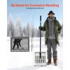 VEVOR Snow Shovel for Driveway, 16 in Wide Aluminum Alloy Snow Shovel, Non Slip Grip, Large Capacity Snowplow Shovels, Detachable & Lightweight Snows Removal Tool for Garden Car Camping Outdoors(Silver Shovel Blade & Black Handle)