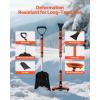 VEVOR Snow Shovel for Driveway, 16 in Wide Aluminum Alloy Snow Shovel, Non Slip Grip, Large Capacity Snowplow Shovels, Detachable & Lightweight Snows Removal Tool for Garden Car Camping Outdoors(Black)