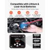 VEVOR Split Charge Relay Kit, 6mtr 12V, Automatic Dual Battery Isolator Kit with 140AMP Voltage Sense Relay VSR, Compatible with RV Marine Car Vehicle Truck Caravan Camper Yacht ATV UTV Boats Workshop(140 AMP Isolator for Lithium)