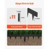 VEVOR Steel Landscape Edging, 5 Packs 39 x 5 in Rust-Resistant Metal Landscape Edging, Bendable Garden Edging Border, Heavy Duty Lawn Edging, Easy-to-Install, Flower Bed Yard Pathway Divider Dark Gray(40″ L x 4.5″ H (2+2.5in))
