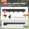 VEVOR Steel Landscape Edging, 5 Packs 39 x 5 in Rust-Resistant Metal Landscape Edging, Bendable Garden Edging Border, Heavy Duty Lawn Edging, Easy-to-Install, Flower Bed Yard Pathway Divider Dark Gray(39″ L x 3″ H)