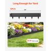 VEVOR Steel Landscape Edging, 5 Packs 39 x 5 in Rust-Resistant Metal Landscape Edging, Bendable Garden Edging Border, Heavy Duty Lawn Edging, Easy-to-Install, Flower Bed Yard Pathway Divider Dark Gray(40″ L x 8.15″ H (5+3.15in))