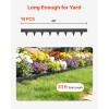 VEVOR Steel Landscape Edging, 5 Packs 39 x 5 in Rust-Resistant Metal Landscape Edging, Bendable Garden Edging Border, Heavy Duty Lawn Edging, Easy-to-Install, Flower Bed Yard Pathway Divider Dark Gray(40″ L x 4.5″ H (2+2.5in))
