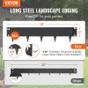 VEVOR Steel Landscape Edging, 5 Packs 39 x 5 in Rust-Resistant Metal Landscape Edging, Bendable Garden Edging Border, Heavy Duty Lawn Edging, Easy-to-Install, Flower Bed Yard Pathway Divider Dark Gray(39″ L x 5″ H)