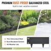 VEVOR Steel Landscape Edging, 5 Packs 39 x 5 in Rust-Resistant Metal Landscape Edging, Bendable Garden Edging Border, Heavy Duty Lawn Edging, Easy-to-Install, Flower Bed Yard Pathway Divider Dark Gray(39″ L x 4″ H)