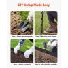 VEVOR Steel Landscape Edging, 5 Packs 39 x 5 in Rust-Resistant Metal Landscape Edging, Bendable Garden Edging Border, Heavy Duty Lawn Edging, Easy-to-Install, Flower Bed Yard Pathway Divider Dark Gray(40″ L x 4.5″ H (2+2.5in))