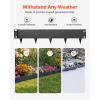 VEVOR Steel Landscape Edging, 5 Packs 39 x 5 in Rust-Resistant Metal Landscape Edging, Bendable Garden Edging Border, Heavy Duty Lawn Edging, Easy-to-Install, Flower Bed Yard Pathway Divider Dark Gray(40″ L x 8.15″ H (5+3.15in))