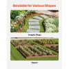 VEVOR Steel Landscape Edging, 6 Packs 40 x 8 in Weather-Resistant & Pre-Rust Metal Landscape Edging, Bendable Garden Edging Border, Shark Spike, Lawn Edging for Flower Bed Yard Pathway Divider(Upgraded version(Shark Spike))