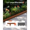 VEVOR Steel Landscape Edging, 6 Packs 40 x 8 in Weather-Resistant & Pre-Rust Metal Landscape Edging, Bendable Garden Edging Border, Shark Spike, Lawn Edging for Flower Bed Yard Pathway Divider(Upgraded version(Shark Spike))