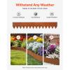 VEVOR Steel Landscape Edging, 6 Packs 40 x 8 in Weather-Resistant & Pre-Rust Metal Landscape Edging, Bendable Garden Edging Border, Shark Spike, Lawn Edging for Flower Bed Yard Pathway Divider(Modern)