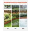 VEVOR Steel Landscape Edging, 6 Packs 40 x 8 in Weather-Resistant & Pre-Rust Metal Landscape Edging, Bendable Garden Edging Border, Shark Spike, Lawn Edging for Flower Bed Yard Pathway Divider(Upgraded version(Ripple Spike))