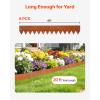 VEVOR Steel Landscape Edging, 6 Packs 40 x 8 in Weather-Resistant & Pre-Rust Metal Landscape Edging, Bendable Garden Edging Border, Shark Spike, Lawn Edging for Flower Bed Yard Pathway Divider(Modern)