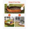 VEVOR Steel Landscape Edging, 6 Packs 40 x 8 in Weather-Resistant & Pre-Rust Metal Landscape Edging, Bendable Garden Edging Border, Shark Spike, Lawn Edging for Flower Bed Yard Pathway Divider(Modern)