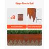 VEVOR Steel Landscape Edging, 6 Packs 40 x 8 in Weather-Resistant & Pre-Rust Metal Landscape Edging, Bendable Garden Edging Border, Shark Spike, Lawn Edging for Flower Bed Yard Pathway Divider(Modern)