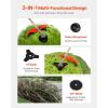 VEVOR String Trimmer, 26cc 2 in 1 Weed Eater, 17″ Grass Trimmer with 10″ Brush Cutter, Weed Eater Gas Powered Shoulder Strap & 3T Blade, 2-Stroke Weed Wacker Gas for Quick Grass Cleaning(52 CC)