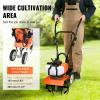 VEVOR Tiller Cultivator Gas Powered, 43CC 2-Stroke Garden Cultivator, Tiller with 4 Steel Adjustable Front Tines for Lawn, Garden and Field Soil Cultivation(43CC 2-Stroke)