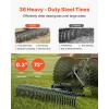 VEVOR Tow Behind Dethatcher, 48-inch Tow Dethatcher with 24 Spring Steel Tines, Lawn Dethatcher Rake for ATV or Mower, Tow Behind Lawn Rake with Lift Handle for Garden Farm Grass(72″ Tow Dethatcher with 3-point Attachments)