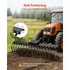 VEVOR Tow Behind Dethatcher, 48-inch Tow Dethatcher with 24 Spring Steel Tines, Lawn Dethatcher Rake for ATV or Mower, Tow Behind Lawn Rake with Lift Handle for Garden Farm Grass(6 Packs Landscape Rake Tines)