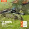 VEVOR Tow Behind Dethatcher, 48-inch Tow Dethatcher with 24 Spring Steel Tines, Lawn Dethatcher Rake for ATV or Mower, Tow Behind Lawn Rake with Lift Handle for Garden Farm Grass(60″ Rake without 3-Point Attachments)