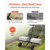 VEVOR Tow Behind Dethatcher, 48-inch Tow Dethatcher with 24 Spring Steel Tines, Lawn Dethatcher Rake for ATV or Mower, Tow Behind Lawn Rake with Lift Handle for Garden Farm Grass(40″ Tow Behind Dethatcher)