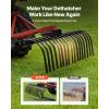 VEVOR Tow Behind Dethatcher, 48-inch Tow Dethatcher with 24 Spring Steel Tines, Lawn Dethatcher Rake for ATV or Mower, Tow Behind Lawn Rake with Lift Handle for Garden Farm Grass(6 Packs Landscape Rake Tines)
