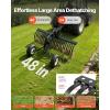 VEVOR Tow Behind Dethatcher, 48-inch Tow Dethatcher with 24 Spring Steel Tines, Lawn Dethatcher Rake for ATV or Mower, Tow Behind Lawn Rake with Lift Handle for Garden Farm Grass(48″ Dethatcher with Height Adjustment)