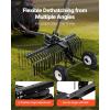 VEVOR Tow Behind Dethatcher, 48-inch Tow Dethatcher with 24 Spring Steel Tines, Lawn Dethatcher Rake for ATV or Mower, Tow Behind Lawn Rake with Lift Handle for Garden Farm Grass(48″ Dethatcher with Height Adjustment)