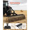 VEVOR Tow Behind Dethatcher, 48-inch Tow Dethatcher with 24 Spring Steel Tines, Lawn Dethatcher Rake for ATV or Mower, Tow Behind Lawn Rake with Lift Handle for Garden Farm Grass(50″ Dethatcher with 3-Point Attachments)