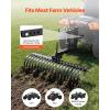 VEVOR Tow Behind Dethatcher, 48-inch Tow Dethatcher with 24 Spring Steel Tines, Lawn Dethatcher Rake for ATV or Mower, Tow Behind Lawn Rake with Lift Handle for Garden Farm Grass(42″ 1-Point Lift System Landscape Kit)