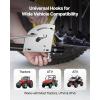 VEVOR Tow Behind Lawn Spreader with Aeration Spikes, 32 in Spreading Width, Broadcast Spreader with Universal Hitch, Garden Seeder & Soil Aerator with 100lbs Capacity & 10 in Tires for ATVs UTVs