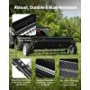 VEVOR Tow Behind Lawn Spreader with Aeration Spikes, 32 in Spreading Width, Broadcast Spreader with Universal Hitch, Garden Seeder & Soil Aerator with 100lbs Capacity & 10 in Tires for ATVs UTVs