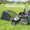 VEVOR Tow Behind Lawn Sweeper, 50-Inch 26 cu ft Large Capacity, Pull Behind Lawn Sweeper, Heavy Duty Leaf & Grass Collector with Adjustable Sweeping Height for Garden, Yard, Farm, Picking Up Debris(44 Inch)