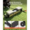 VEVOR Tow Behind Plug Aerator, 32 in Lawn Spike Aerator with Universal Hitch, Heavy Duty & Rust-Resistant, Pull Behind Spike Aerator Tool with Folded Edge Tray, for Farmland & Garden Tractors(Spike Aerator (40in))